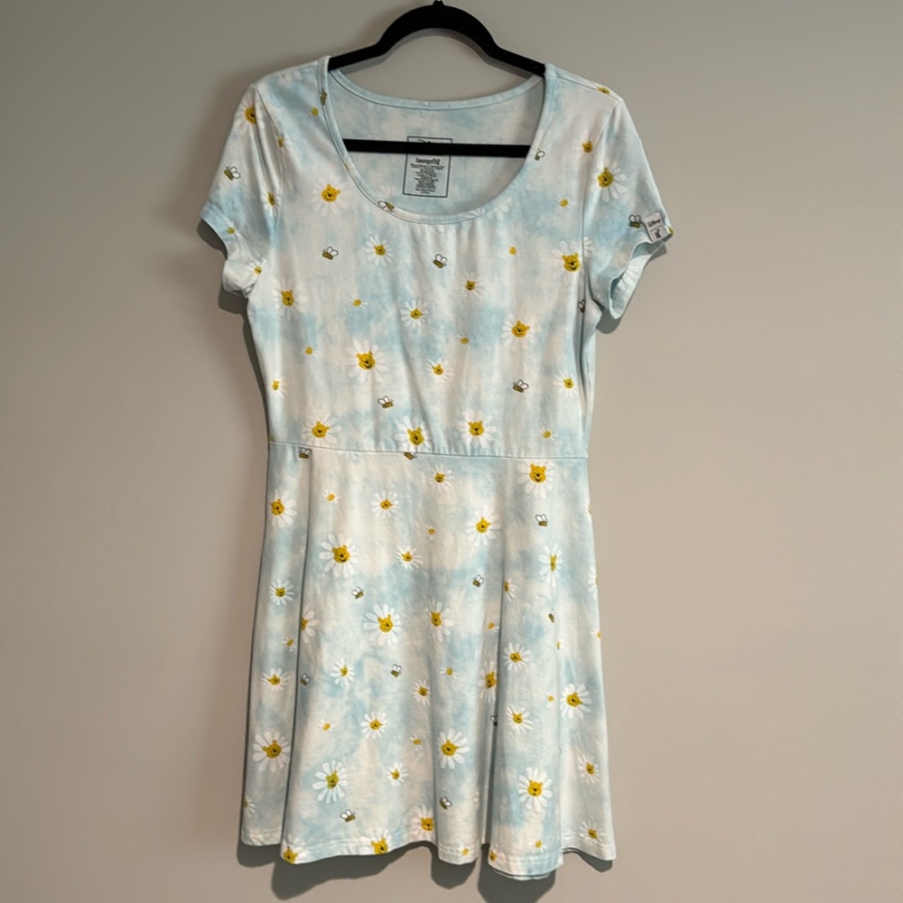 Loungefly Light Blue Floral Mini Dress